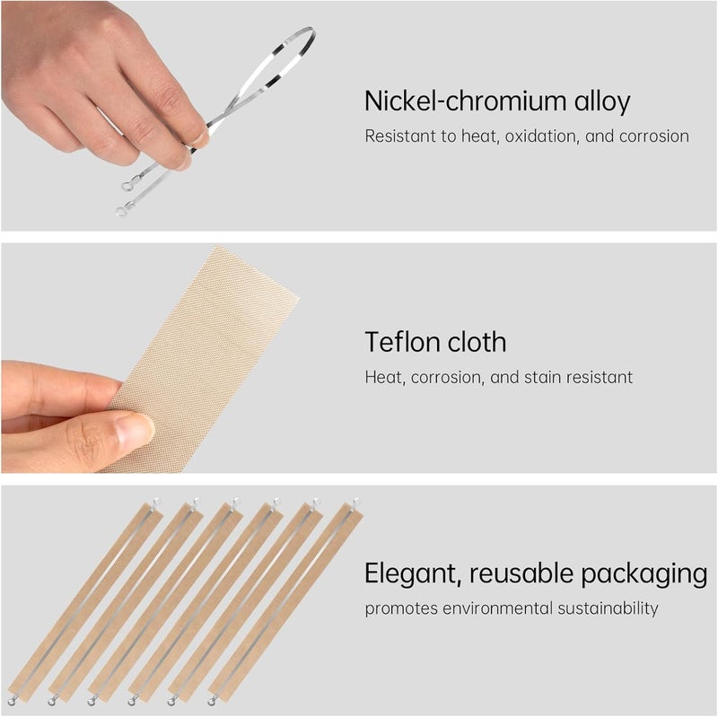 R-PACK Impulse Sealer Heat Wire Element Strip - 8in Sealing Replacement Heating Wires for Sealing Machines (Sealing width : 3mm) - Image 4